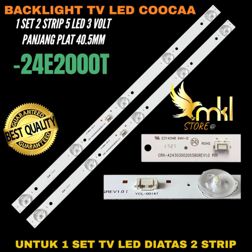 BACKLIGHT TV LED COOCAA 24 INCH 24E2000T