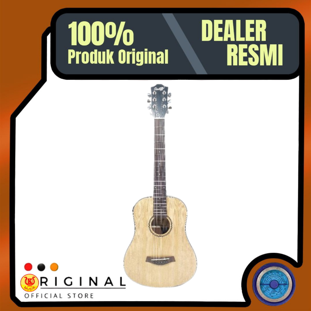 Gitar 3/4 Akustik Elektrik Tuner Original Cowboy Gw-120 NA / Cowboy GW120NA/NS