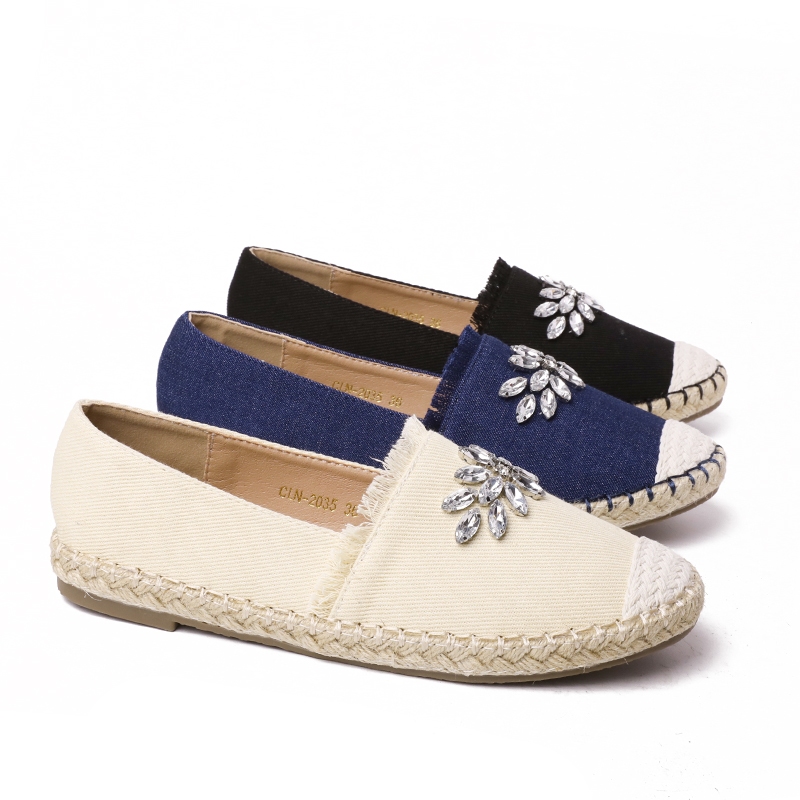 COLINE CLN-2035 Espadrilles Flatshoes Wanita / Sepatu Flat SlipOn Wanita