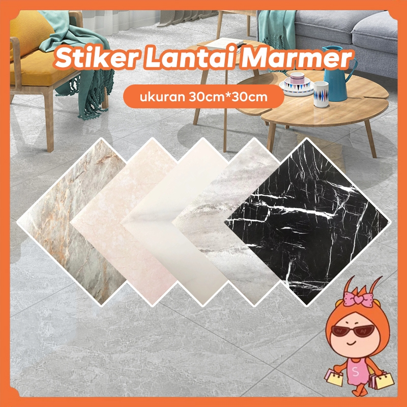 Vinyl Sticker Lantai Marmer Granit  30*30CM  PVC  Stiker Lantai Dinding Marme