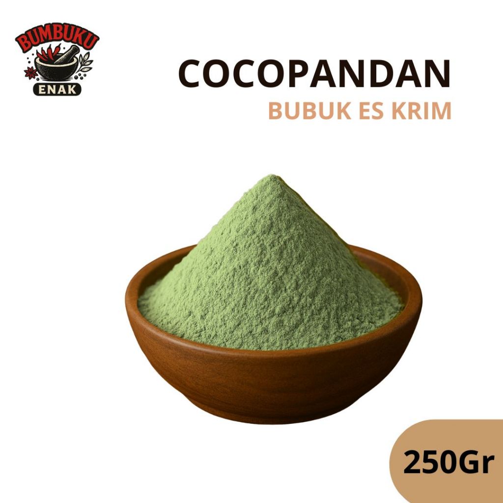 

Bubuk Es Krim Rasa Cocopandan 250gr – Ice Cream Powder Tradisional Manis Segar untuk Jualan & Keluarga