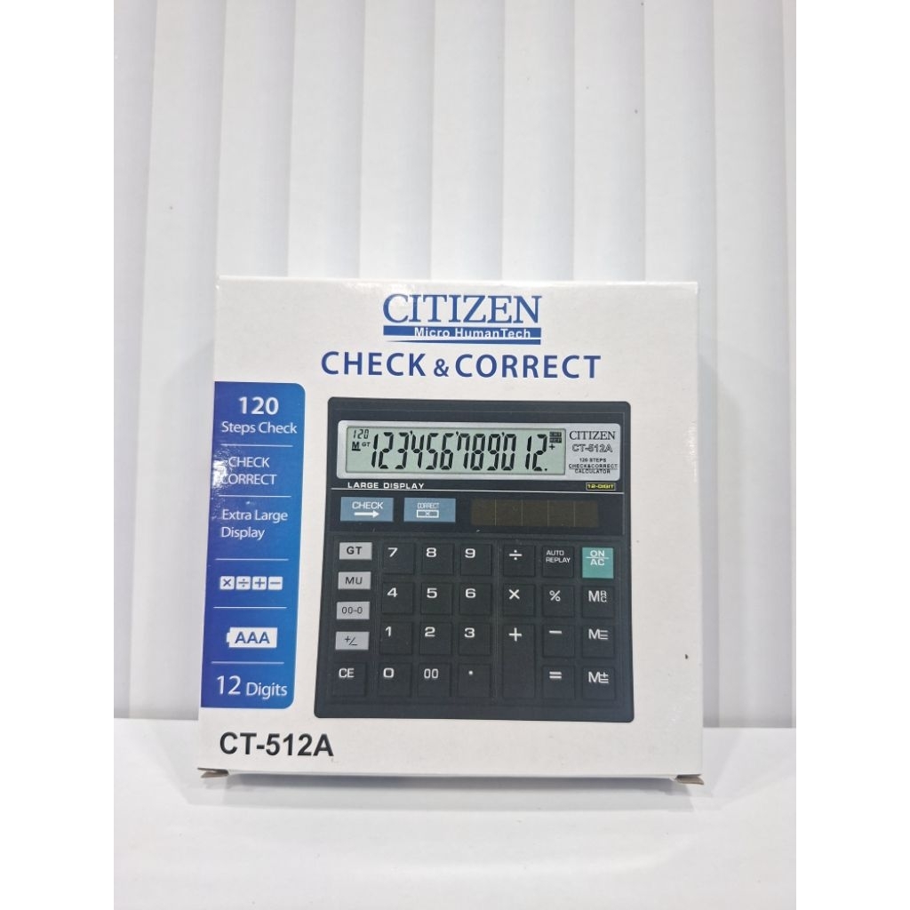 

Kalkulator Calculator CITIZEN 512A Digit Check & Correct