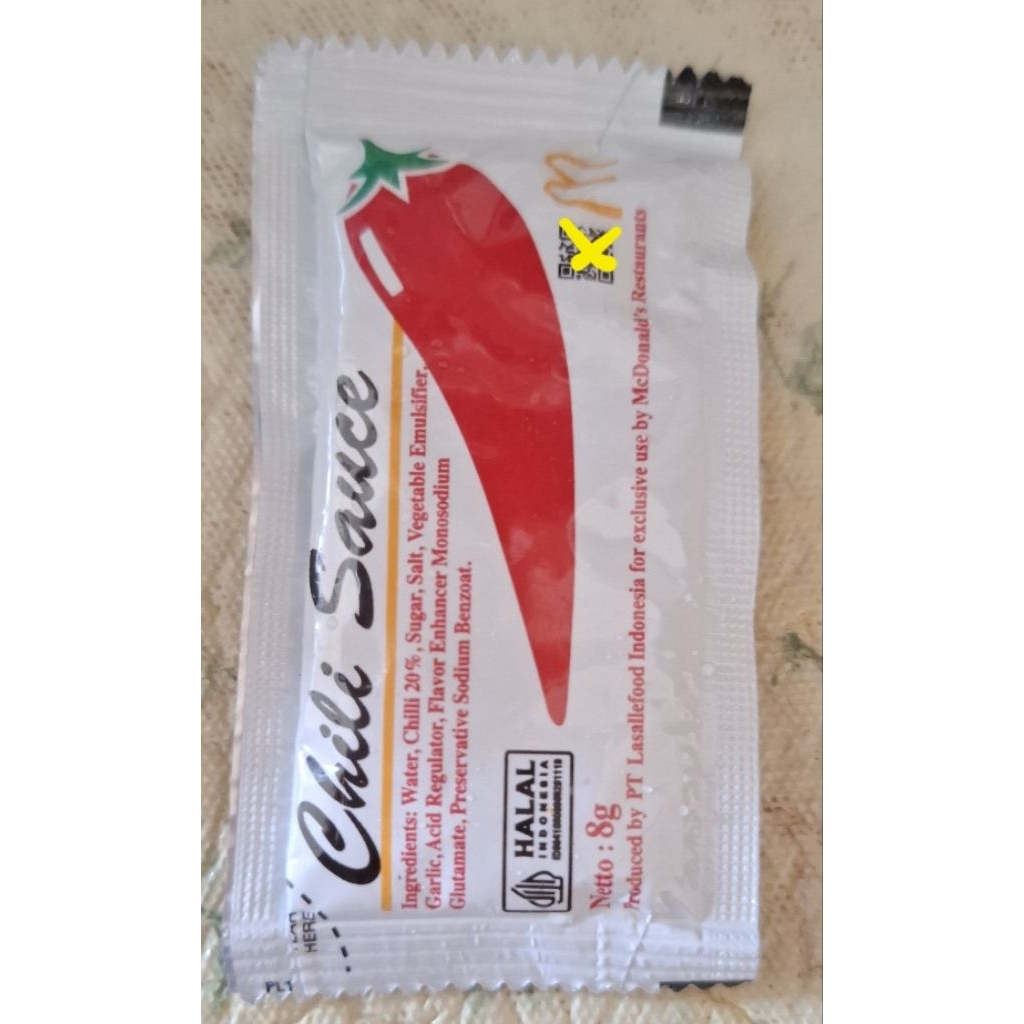 

McDonald Saus Sambal (Chili Sauce) McD 8 gr