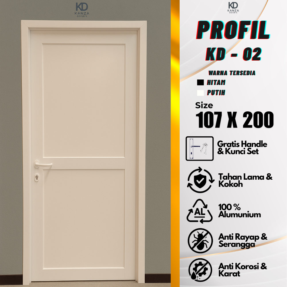 Kanza Doors_PINTU ALUMINIUM RUMAH/PINTU ALUMINIUM/KUSEN PINTU ALUMINIUM/KUSEN PINTU ALUMINIUM SATU S