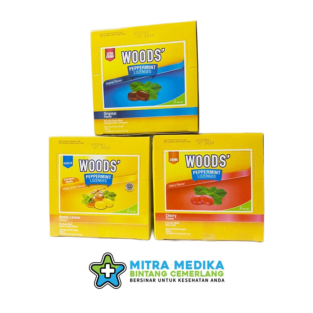 

WOODS PEPPERMINT LOZENGES PERMEN UNTUK MELEGAKAN TENGGOROKAN DAN NAFAS (1 KOTAK@15 SACHETS)