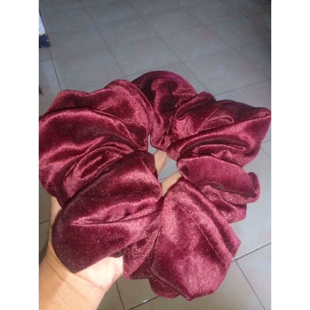 ikat rambut bludru scrunchie rambut bludru cepolan hijab konde hijab ukuran jumbo