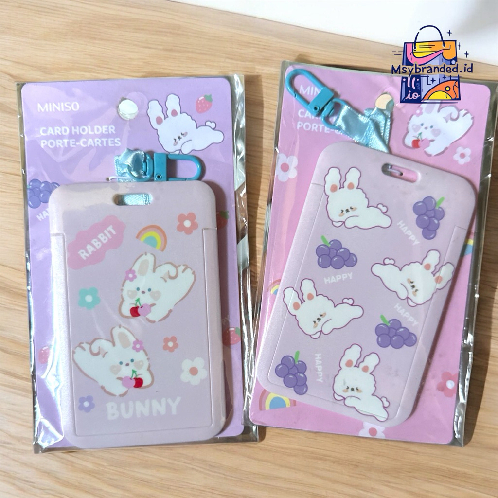 

MINISO BUNNY RABBIT CARD HOLDER LANYARD TEMPAT KARTU PHOTOCARD HOLDER