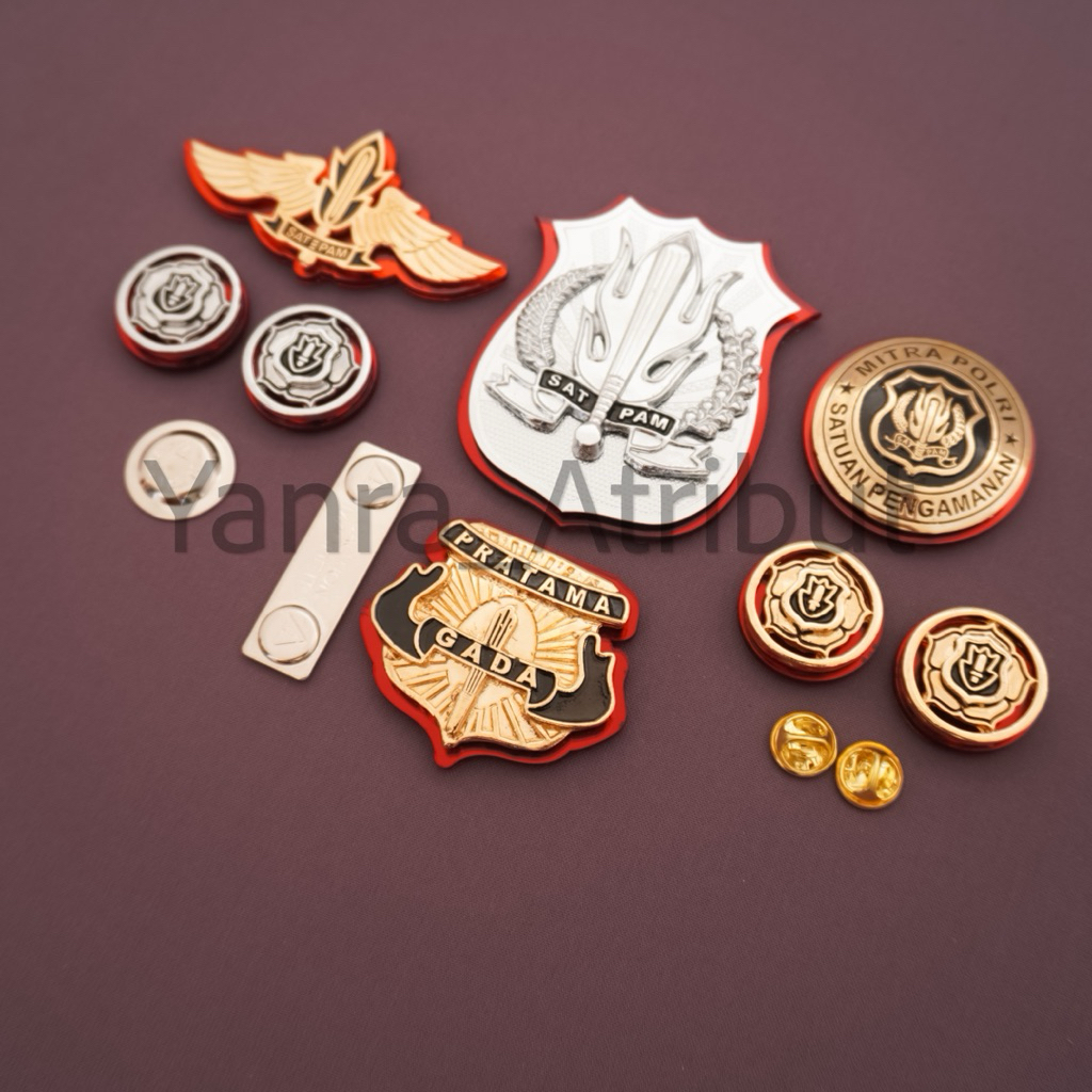 Pin Gada Pratama Madya Utama/ Wing Satpam / Kewenangan Satpam / Monogram Satpam Security Terbaik Pre