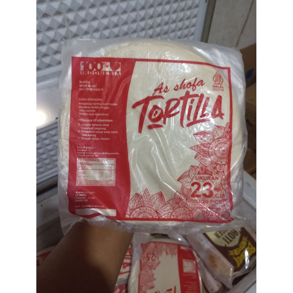 

KULIT TORTILLA WRAP ASHOFA 23cm/20Lembar