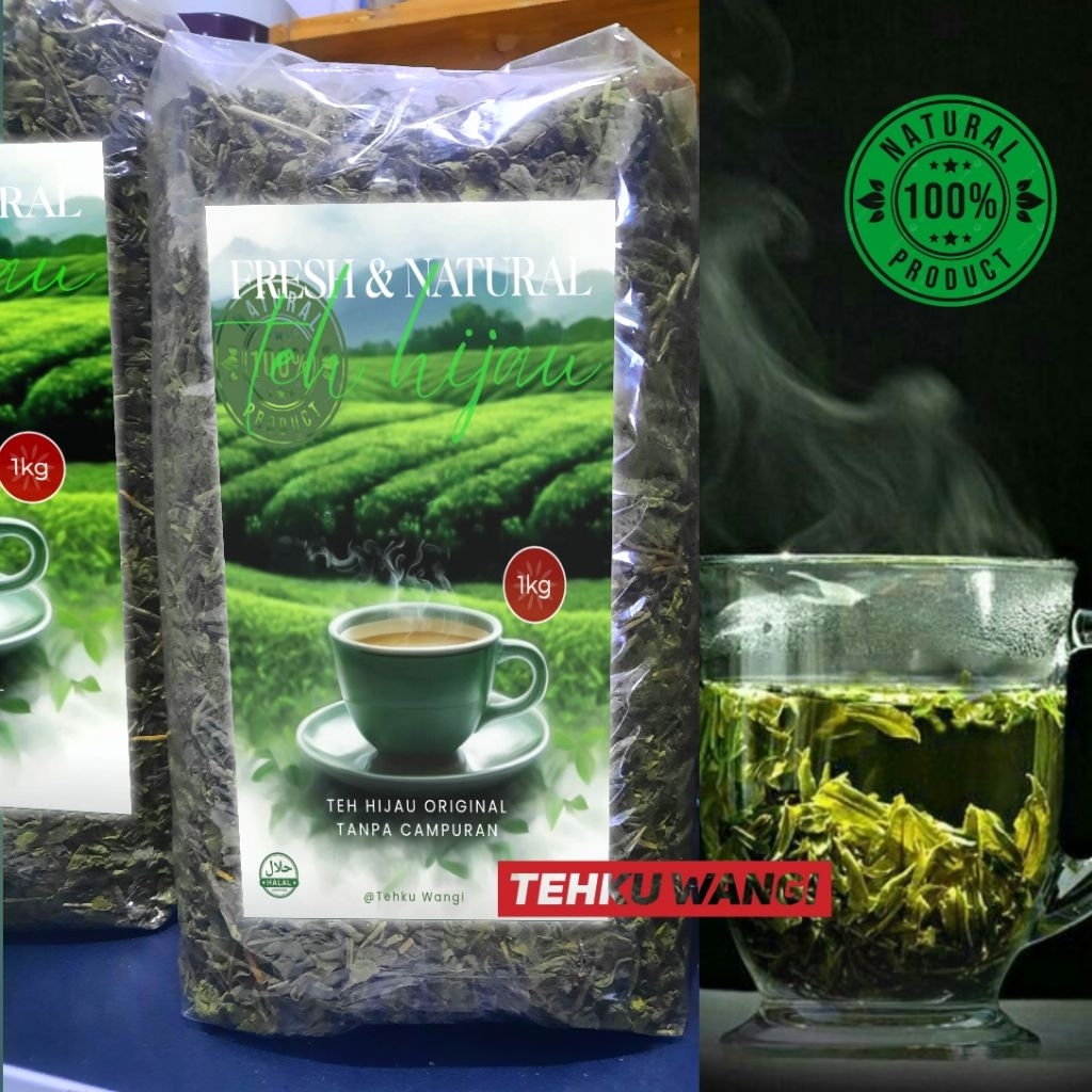 

Teh Hijau Asli 1kg | Green Tea Original | Organik Tanpa Campuran | Aromatic Legit | Antioksidan
