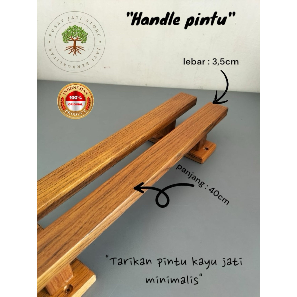 TARIKAN PINTU / Handle pintu dari kayu jati asli minimalis aestetic