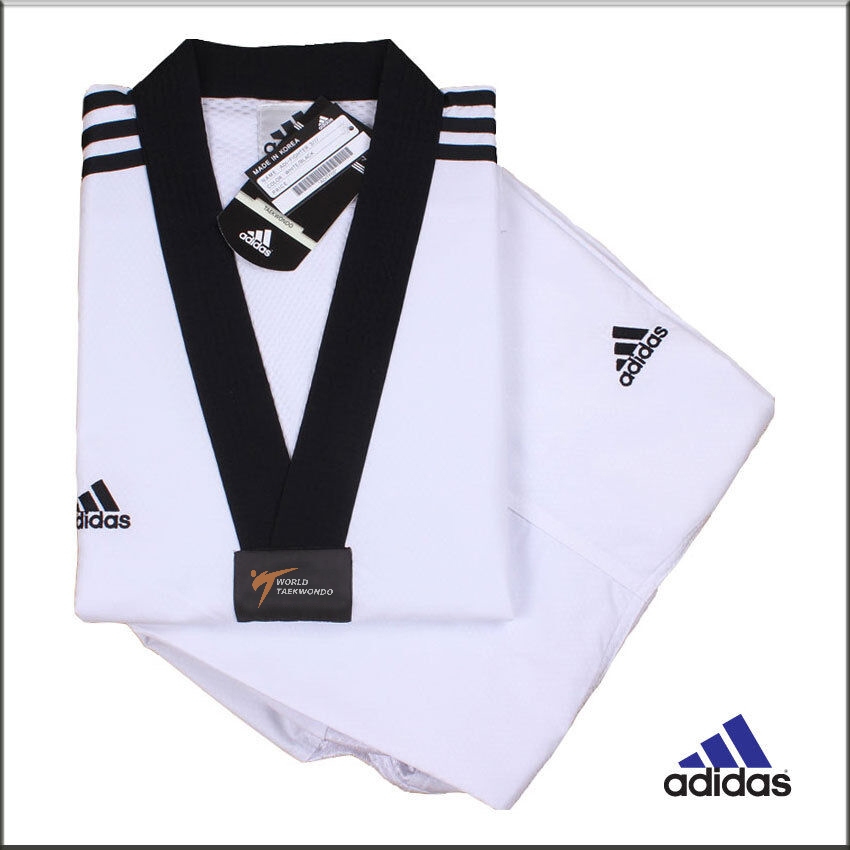 Dobok Adidas Fighter PRIMEGREEN 3 strip Baju Taekwondo Adidas Original