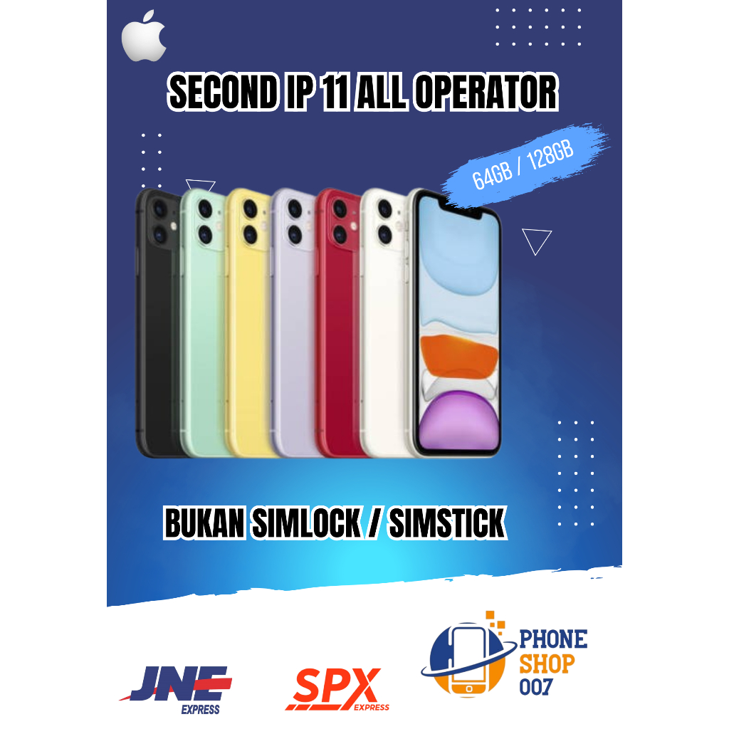 ip second 11 64gb 128gb mulus original murah  bergaransi