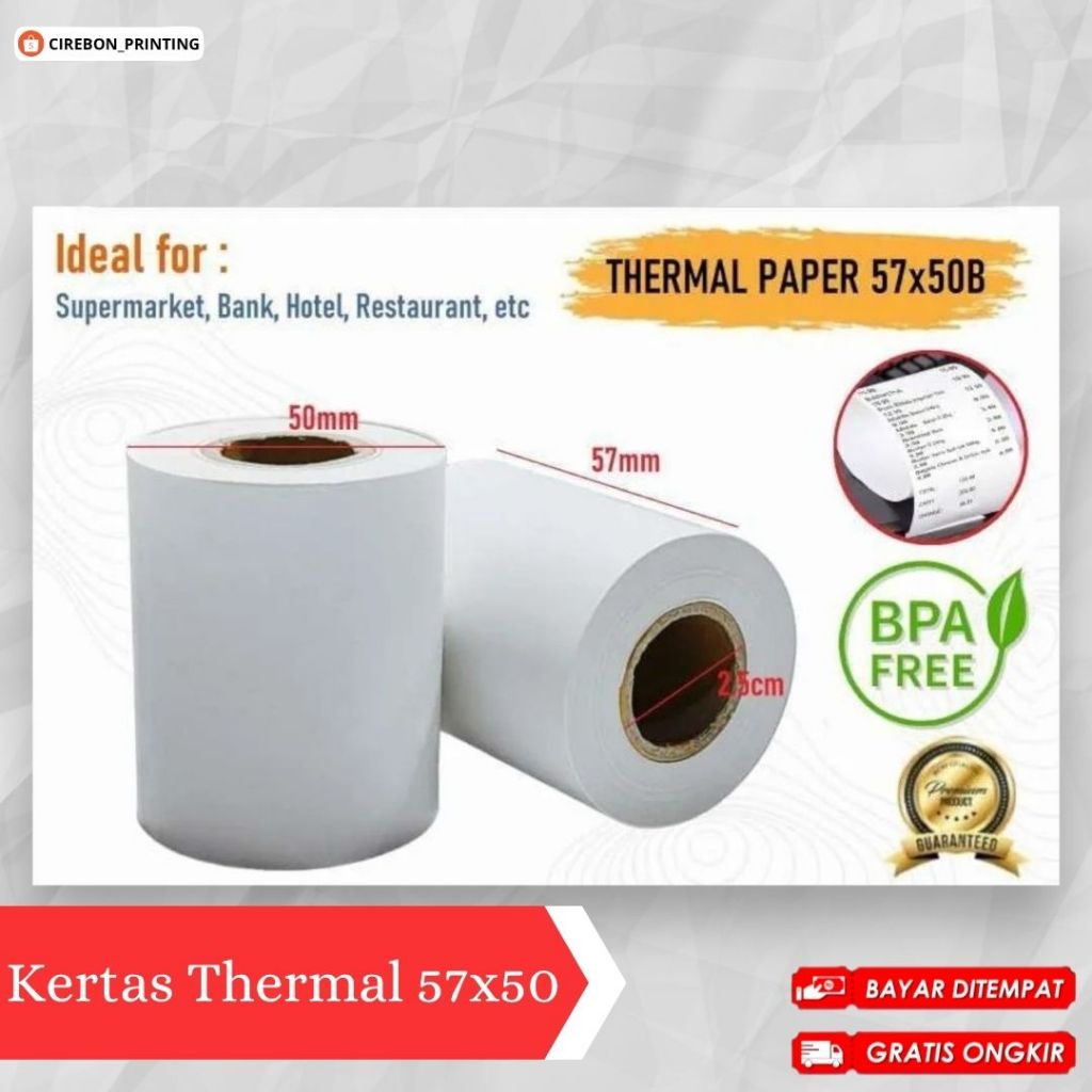

Kertas Kasir Thermal Paper Roll 57x50