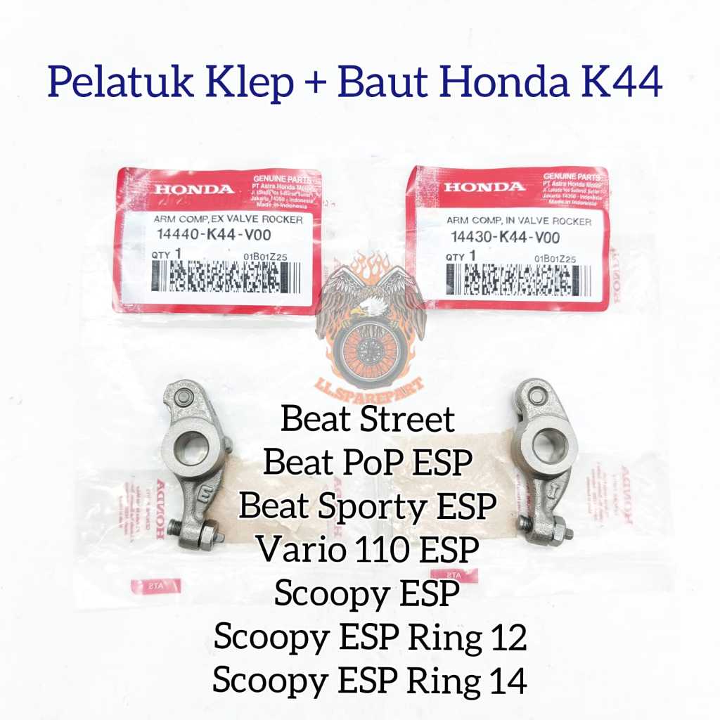 Pelatuk Klep Set Baut K44 Beat Street Beat Pop Beat Sporty ESP Vario 110 LED Scoopy ESP Platuk Piano