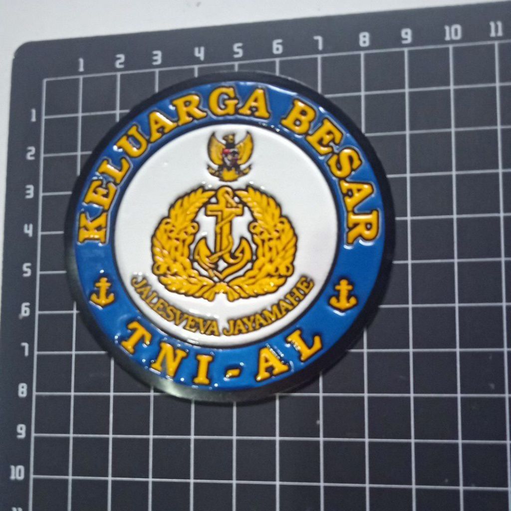 

Stiker embos TNI-AL bulat new