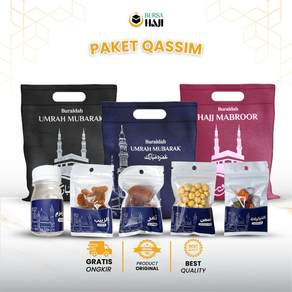 

Paket Qassim Hampers Souvenir Khas Arab Turki Tas Jinjing Spunbond Gift Snack Oleh Oleh Haji Umroh