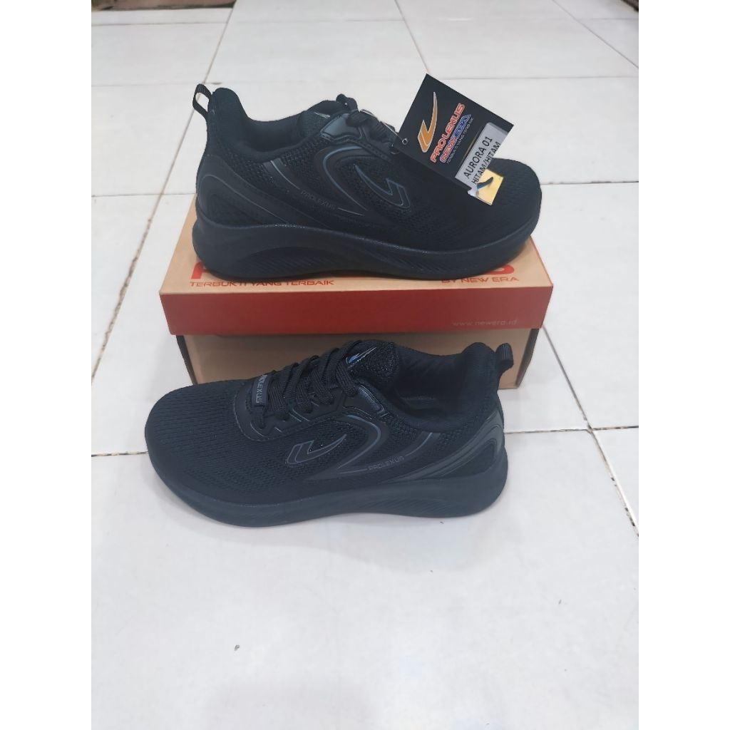Sepatu Sekolah New Era Pro Lexus / Sepatu Sekolah Hitam Polos / Sepatu Sekolah