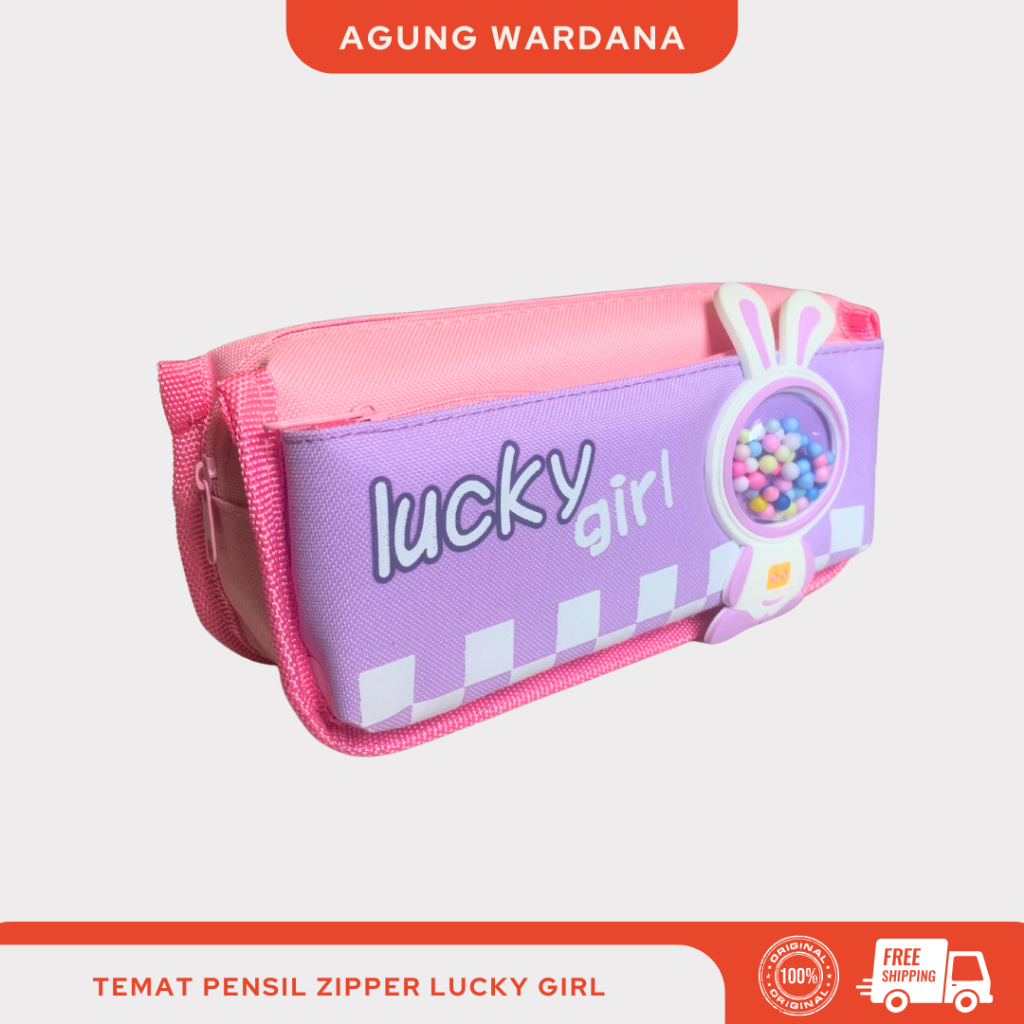 

TEMPAT PENSIL PINK ZIPPER CEWEK LUCKY GIRL