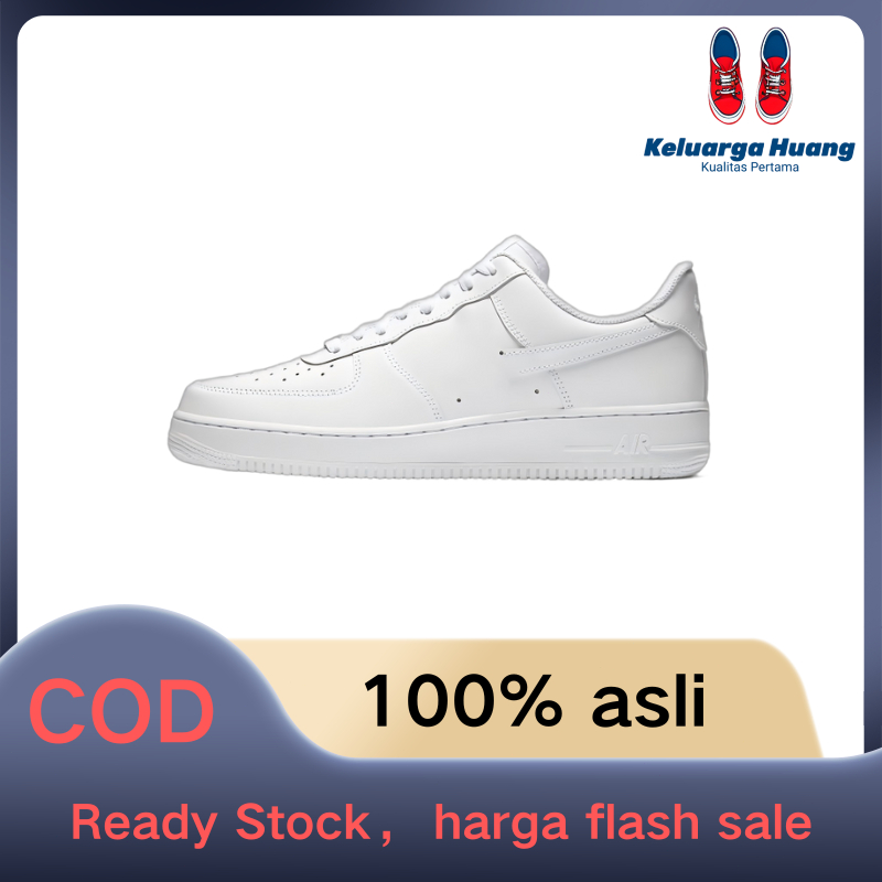 【COD】Sepatu sneakers Àǐr force 1 triple white bercode tembus terbaru spatu sneaker af1 full white pr