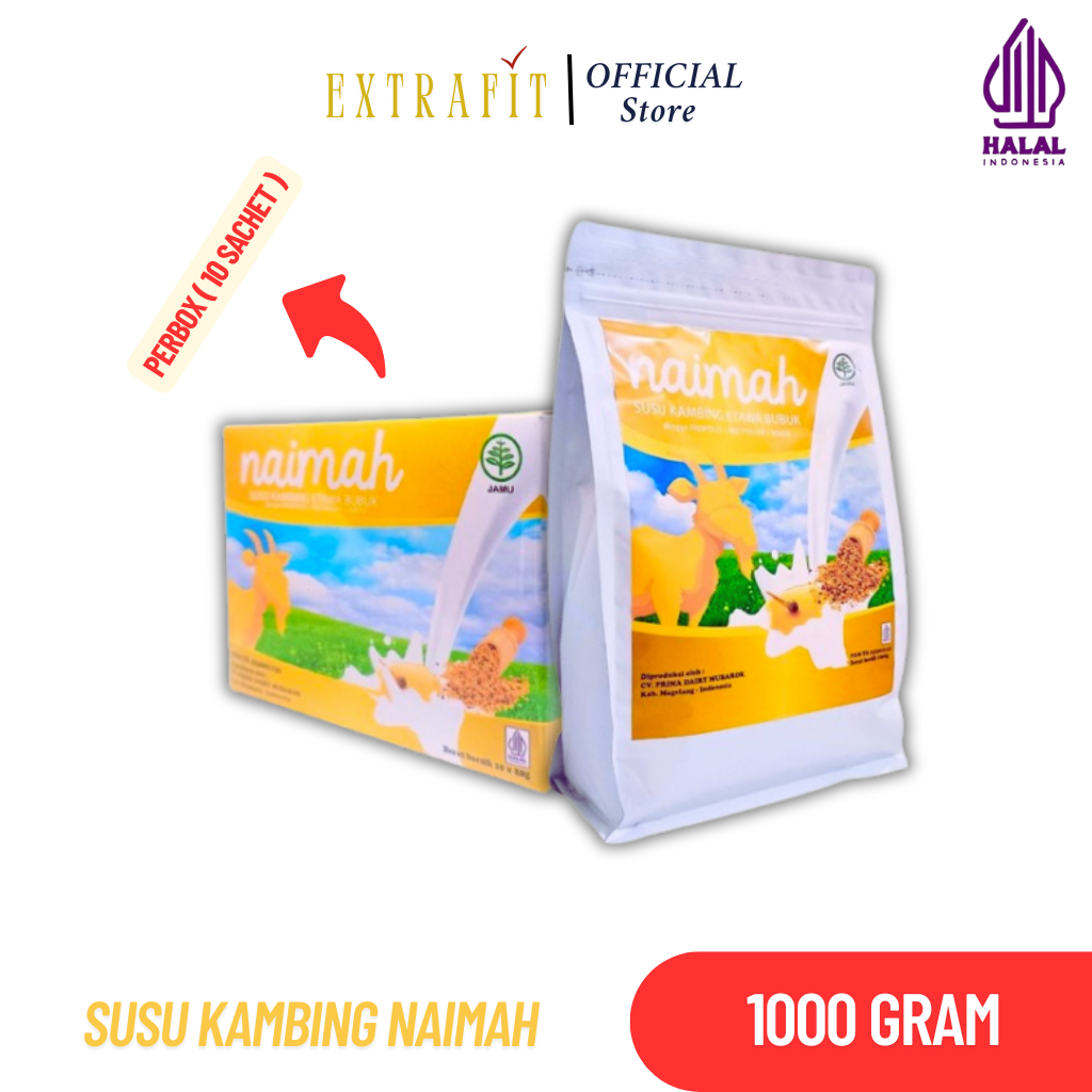 

Susu Kambing Etawa Naimah Bee Pollen Plus Propolis Kemasan 1000 Gram