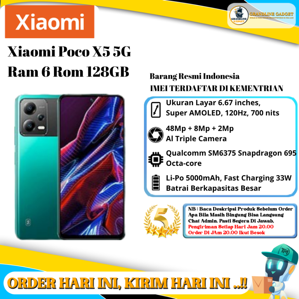 Xiaomi Poco X5 5G Ram 6 Rom 128GB
