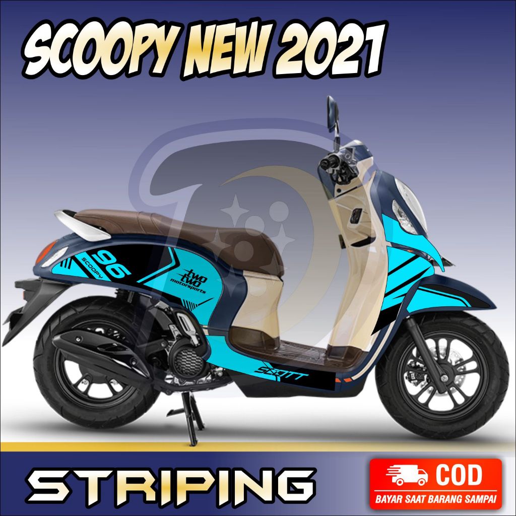 Striping Lis Honda Scoopy 2021 Stiker Variasi Scoopy 2021 Racer