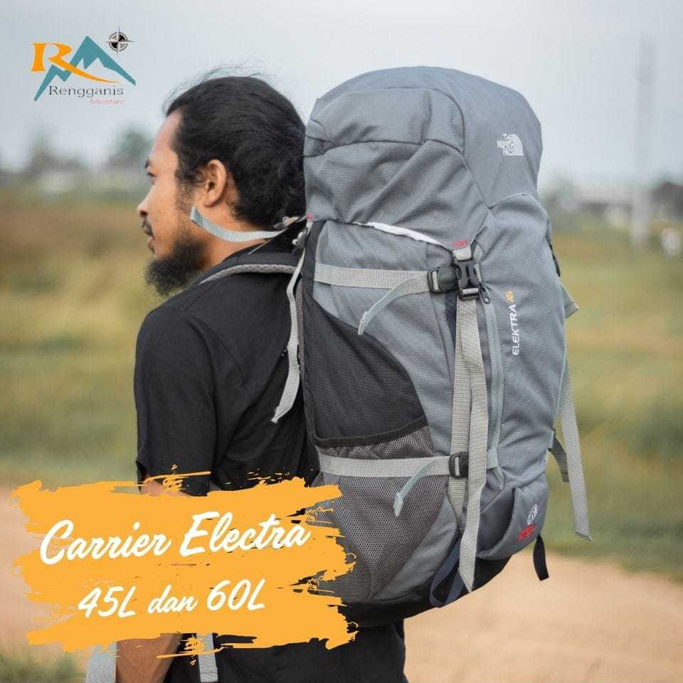 TAS RANSEL CARRIER GUNUNG ELEKTRA 60 Liter dan 45 HIKING CAMPING OUTDOOR ADVENTURE
