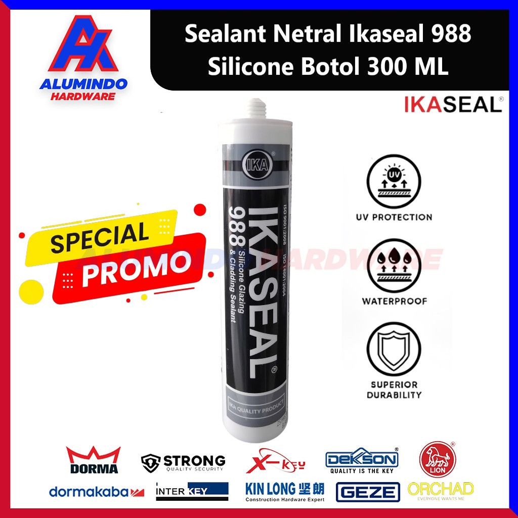 Silicone Sealant Lem Kaca Silikon Silen IKASEAL 988 Netral