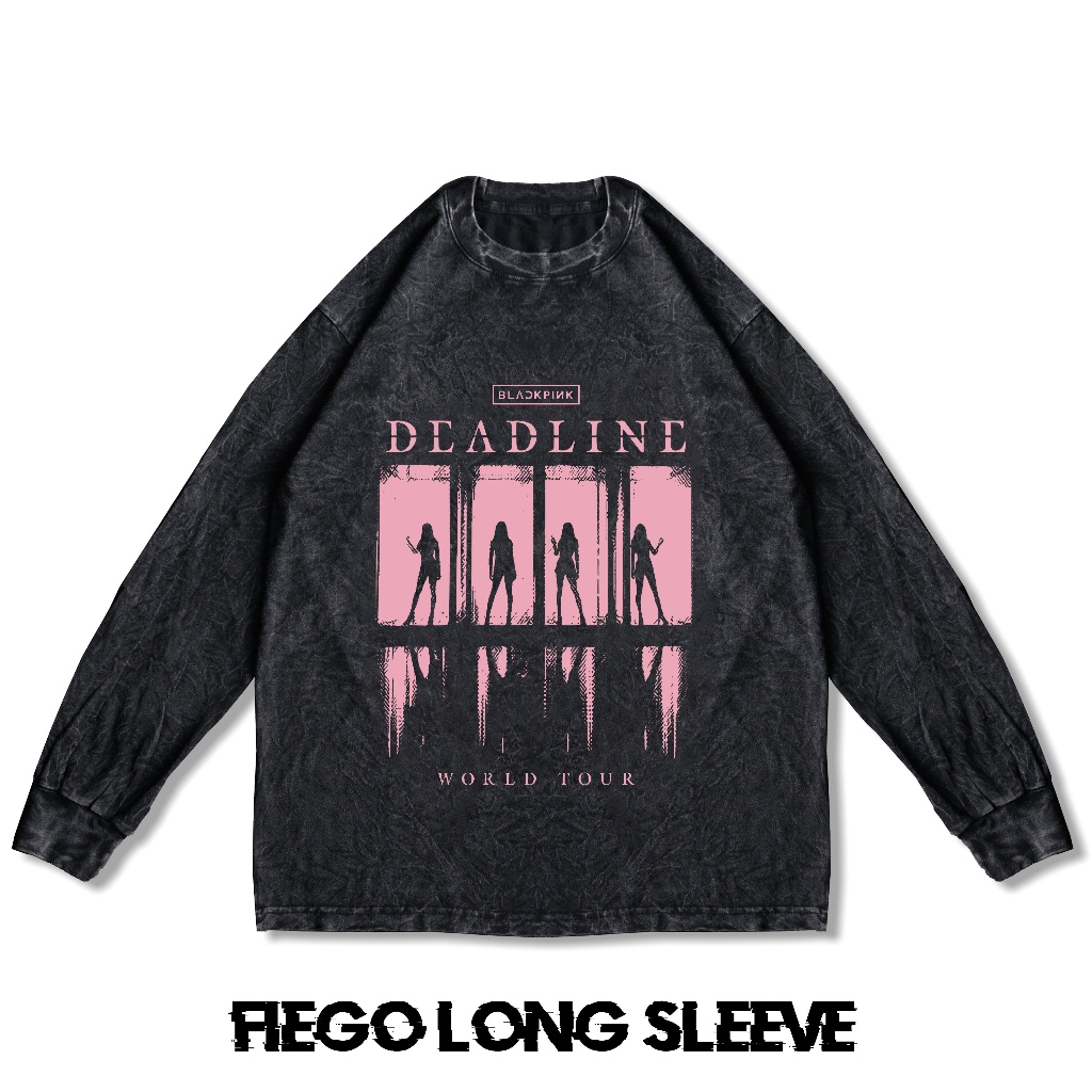 Fiego BLACKPINK M DEADLINE | Premium Oversize Long Sleeve T-Shirt