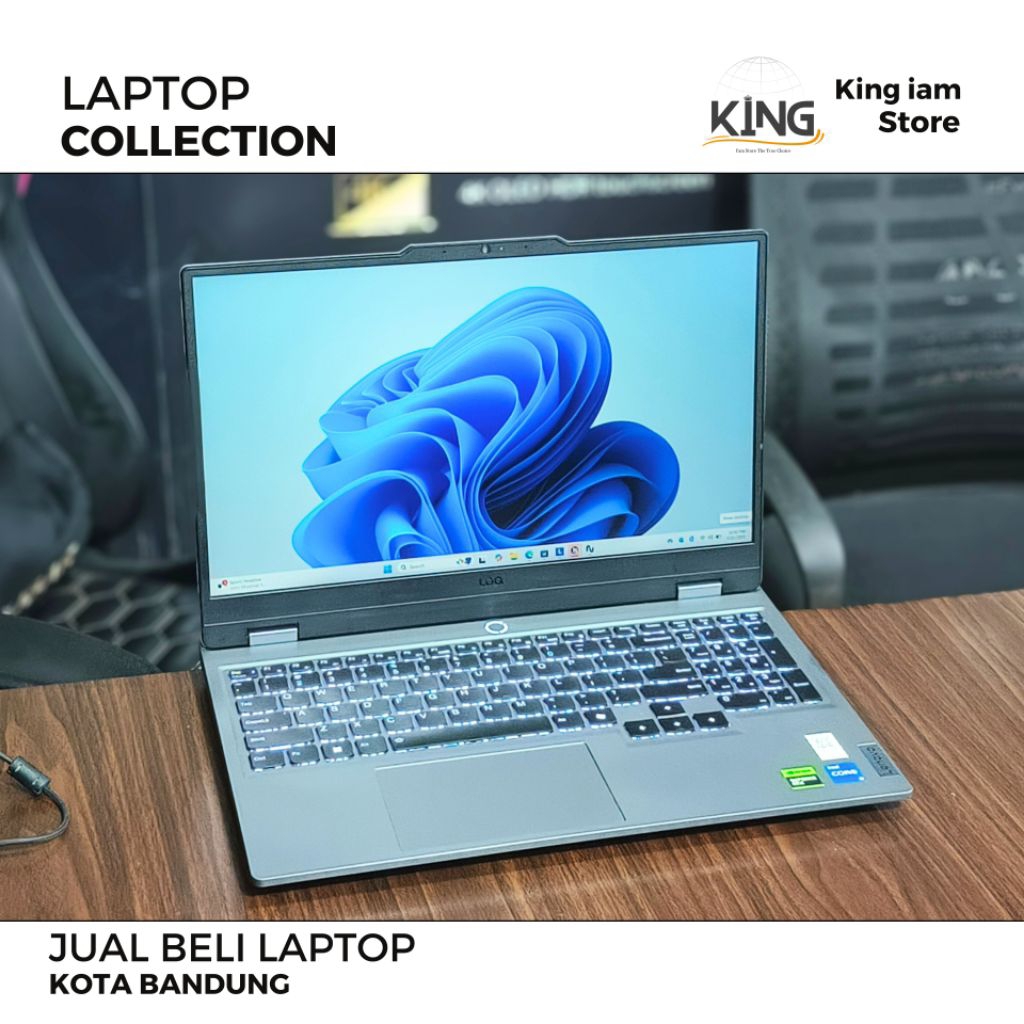 Laptop Gaming LENOVO LOQ 15IAX9 i5-12450HX RTX3050 6GB RAM 32GB SSD 512GB Layar IPS 144Hz Second Mul