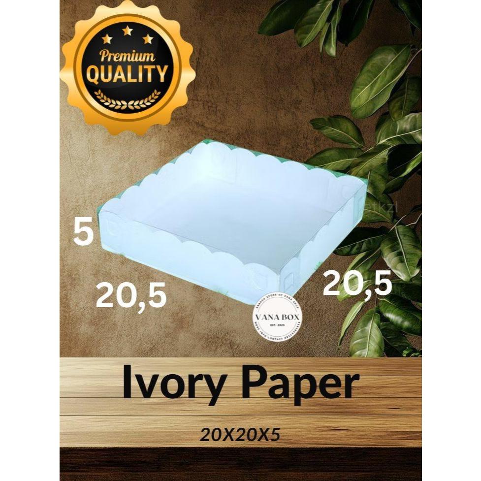 BOX MIKA PUTIH - DUS HAMPERS - KOTAK PIZZA 20x20x5 (ISI : 10 PCS)