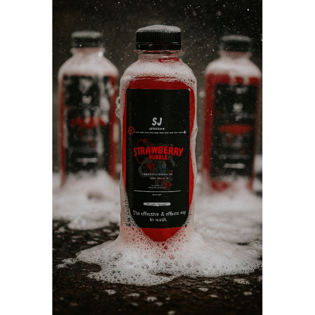 SABUN MOTOR & WAX 250ML – BUSA MELIMPAH – VARIAN STRAWBERRY