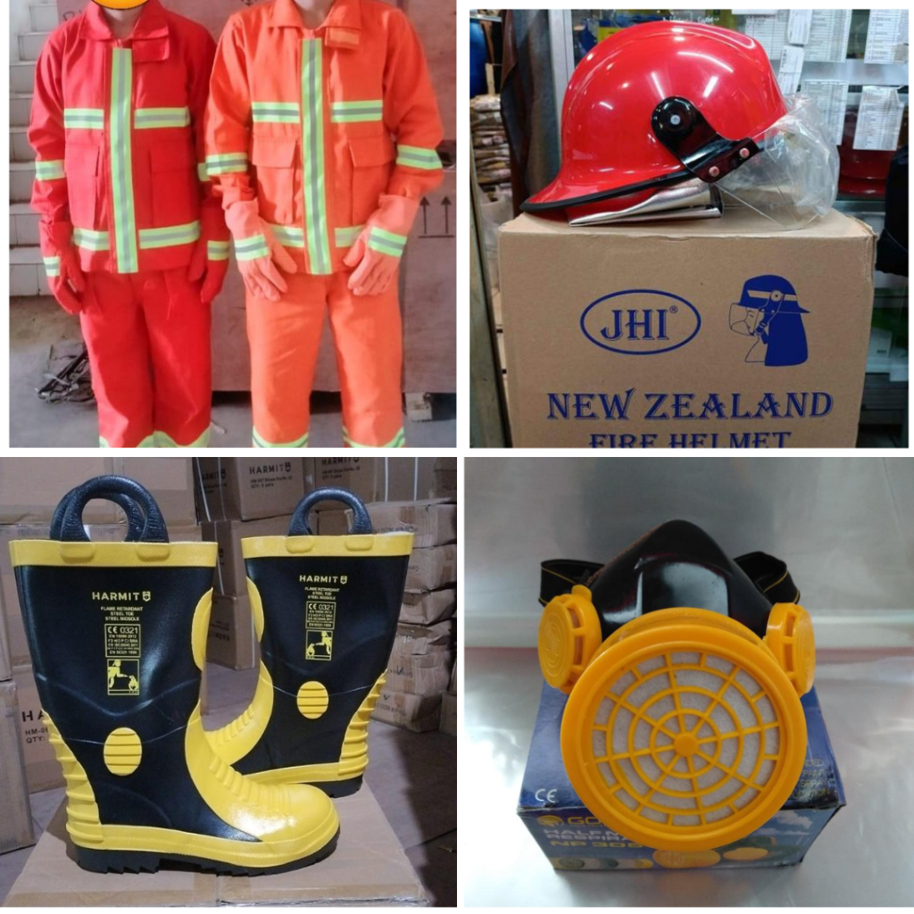 FULL SET PEMADAM KEBAKARAN/BAJU PEMADAM KEBAKARAN / SETELAN PEMADAM KEBAKARAN BERKUALITAS