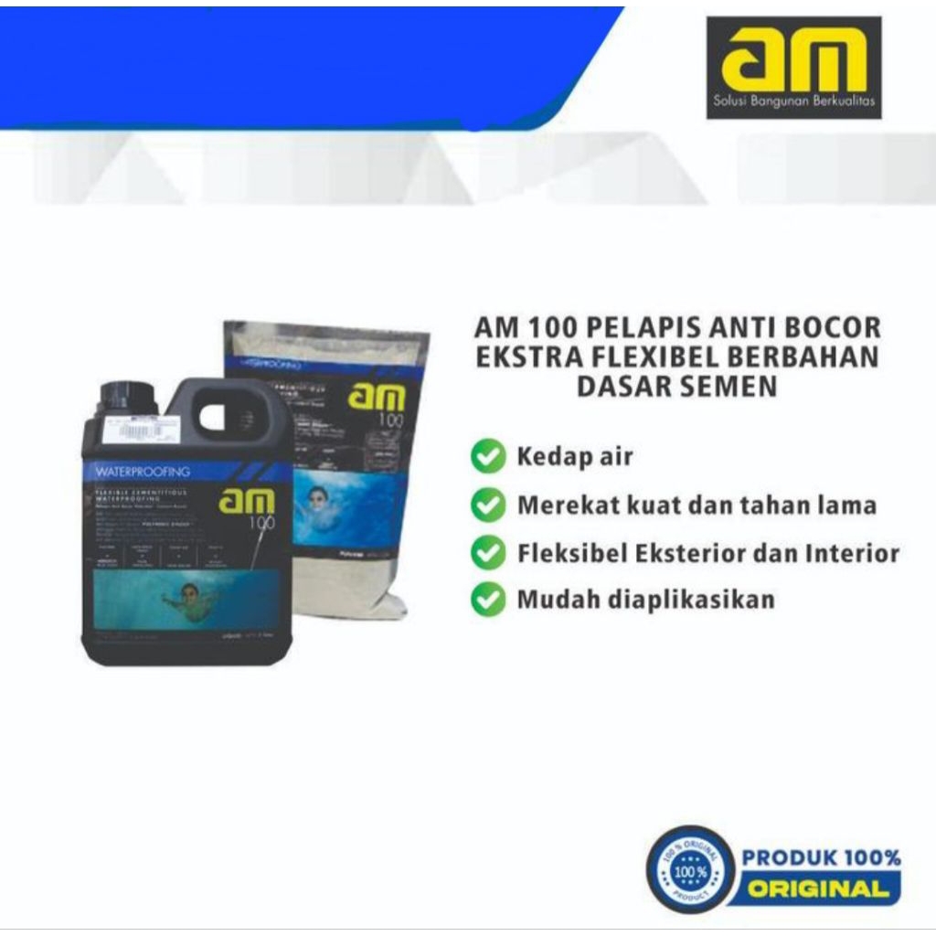 AM 100 Waterproofing 2 Komponen Extra Flexible 2,5Kg