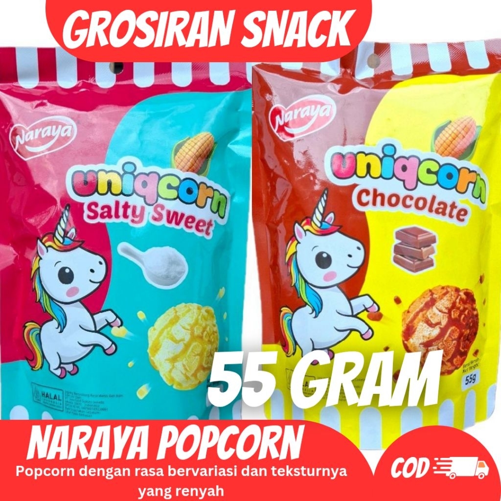 

Naraya Uniqcorn Bag / Naraya Popcorn / Naraya Uniqcorn Bag Halal @55gr