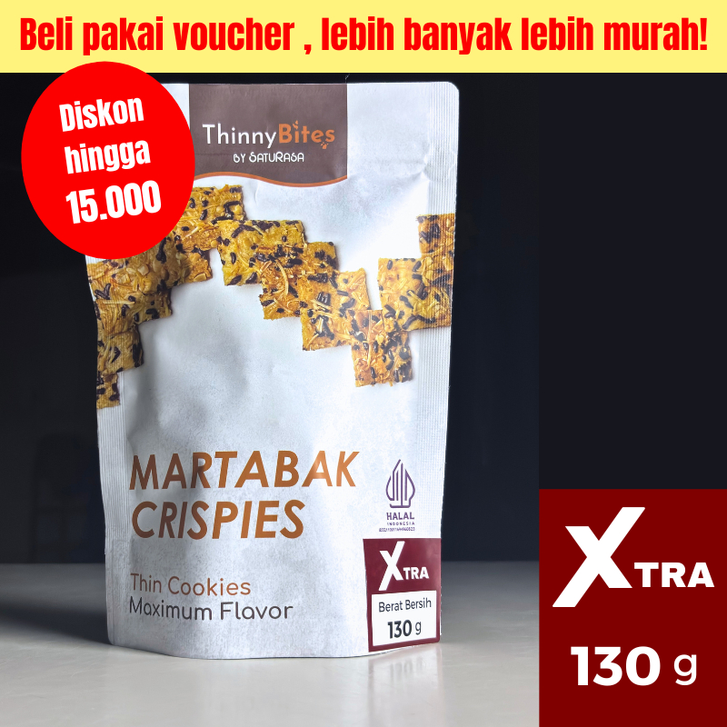 

ThinnyBites XTRA Martabak Crispies Keripik Brownies Crispy 130 gram