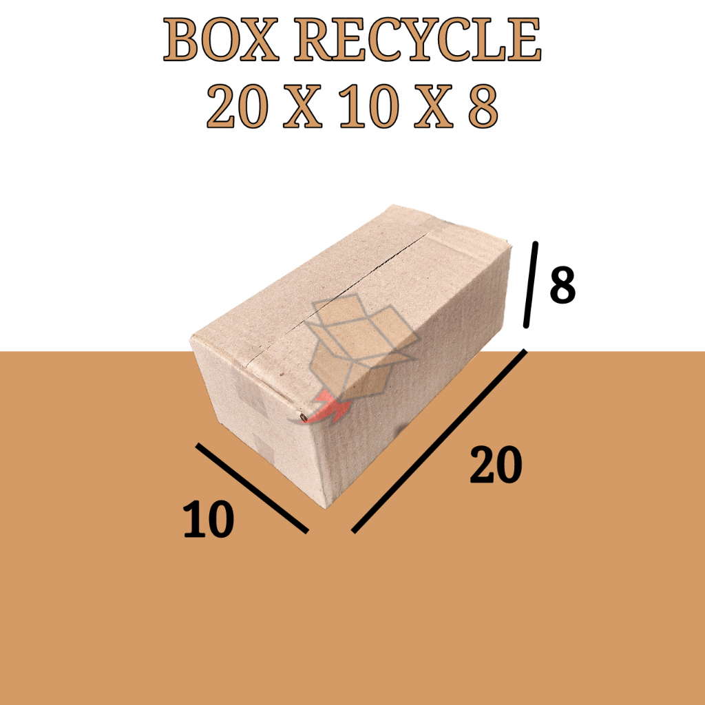 

Kardus Polos Karton Box Recycle 20x10x8