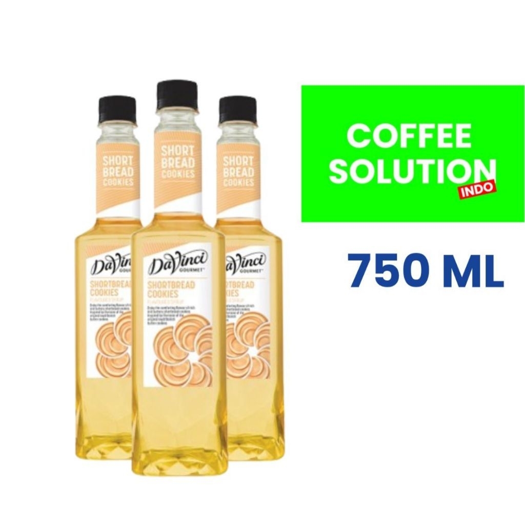 

DAVINCI SHORTBREAD COOKIES SIRUP 750 ML