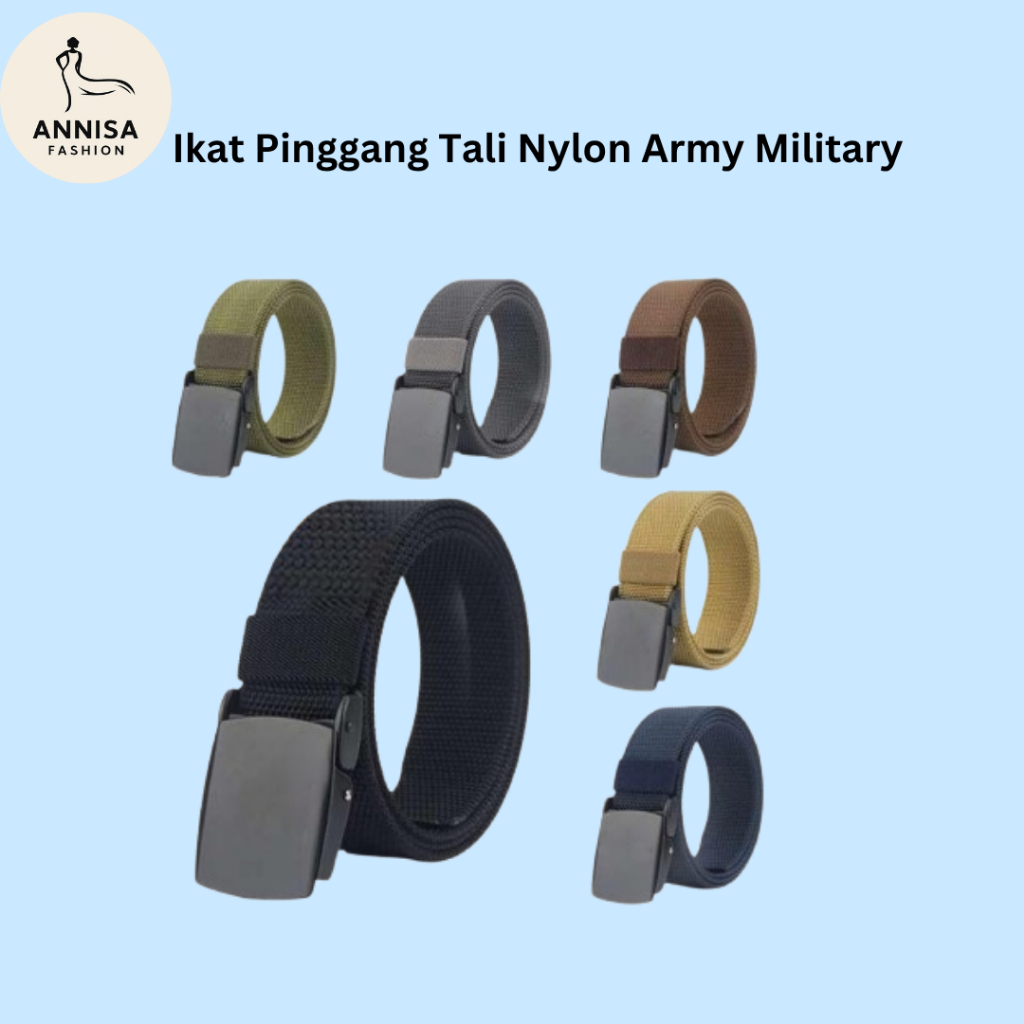 Ikat Pinggang Pria Nylon Canvas Sabuk Berkualitas Premium Ikat Pinggang Pria Canvas Tactical Militar