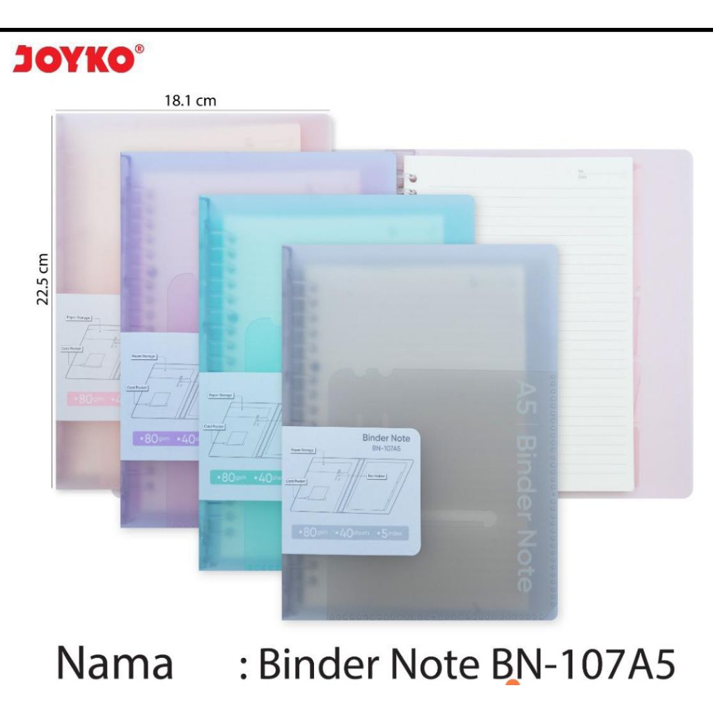 

Map Binder Note Joyko A5 BN-107 (1pcs)