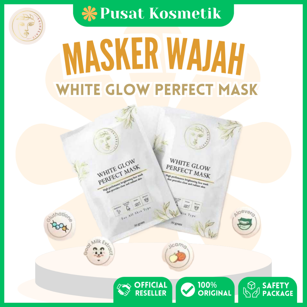 SKINFLAIR White Glow Perfect Mask 50gr Instan Whitening | Masker Bubuk Skinflair