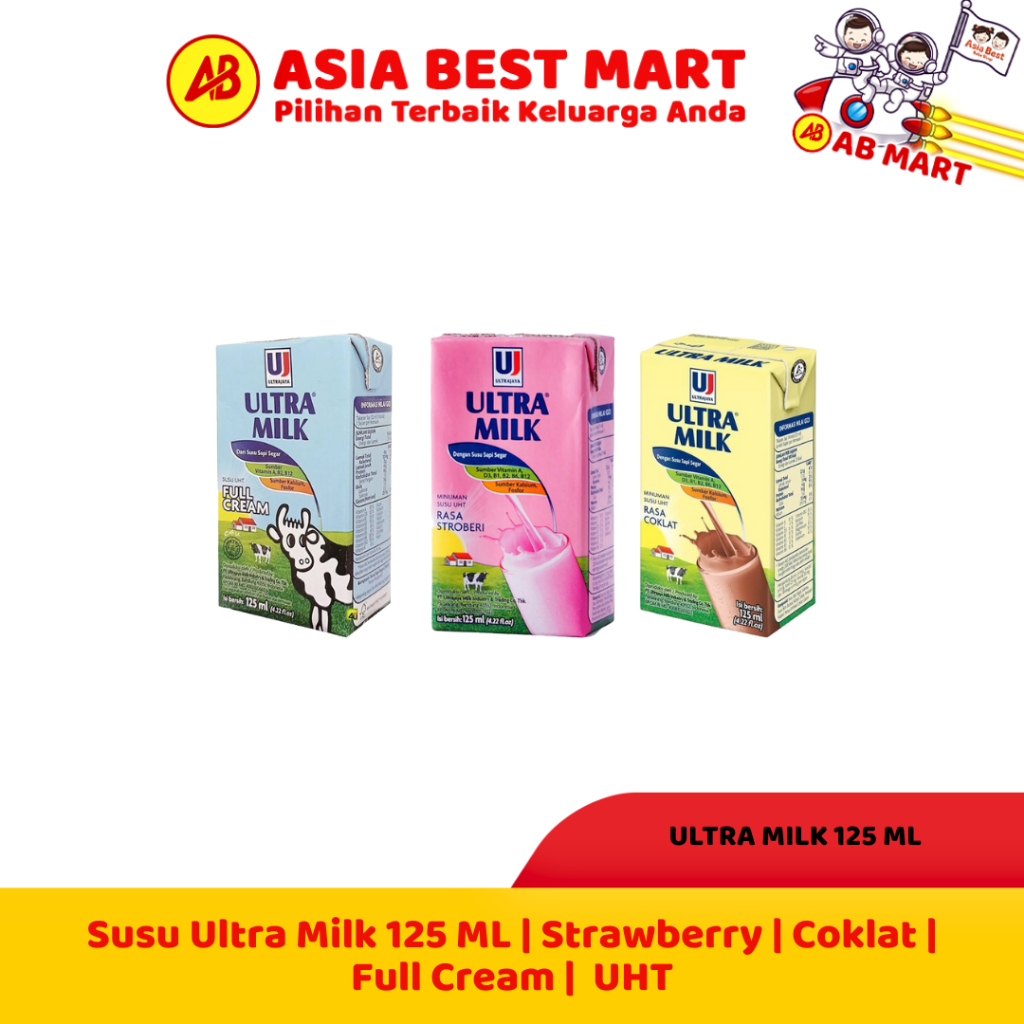 

Susu Ultra Milk 125 ML | Strawberry | Coklat | Full Cream | UHT
