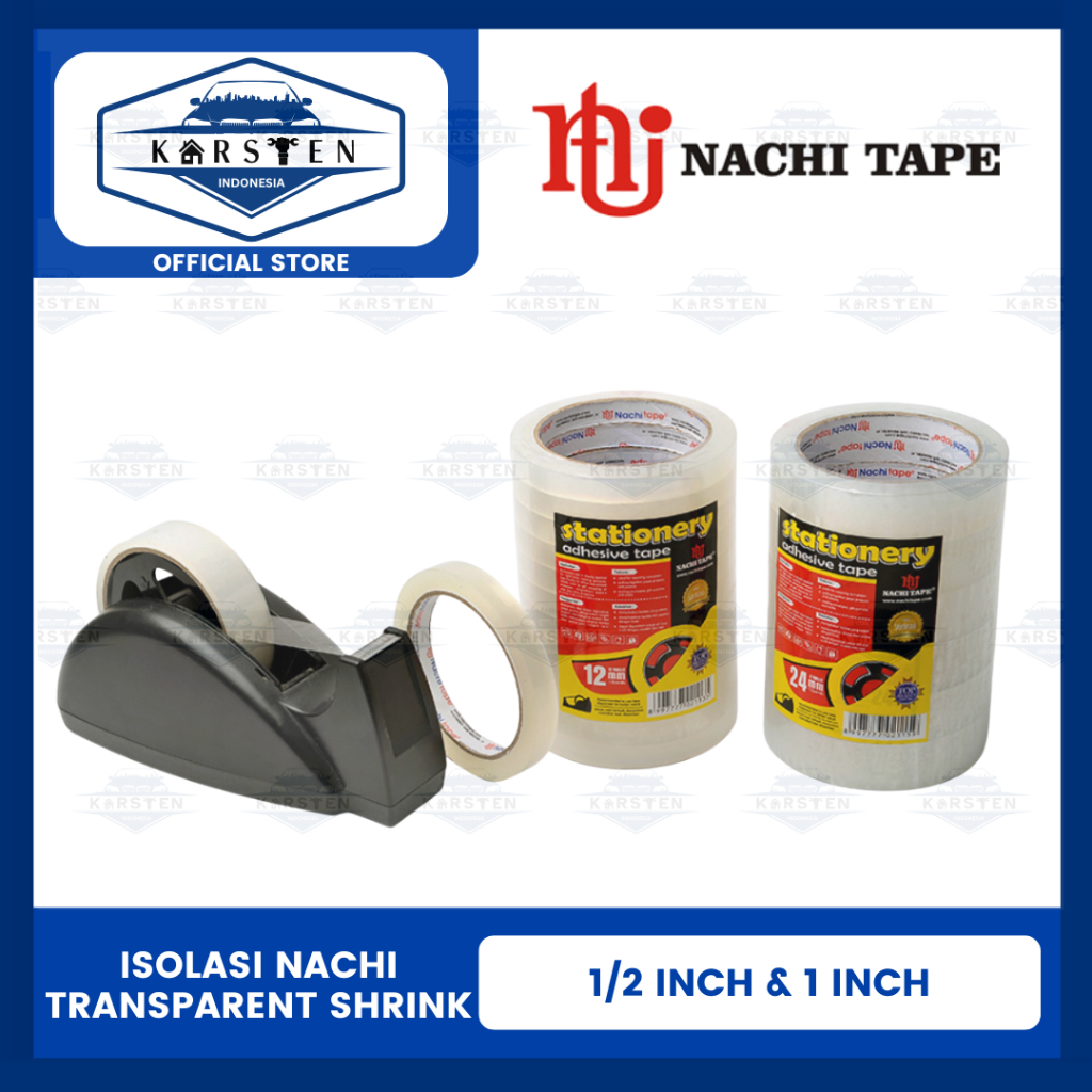 

Tape | Isolasi Nachi Transparent Shrink (1/2 Inch & 1 Inch)
