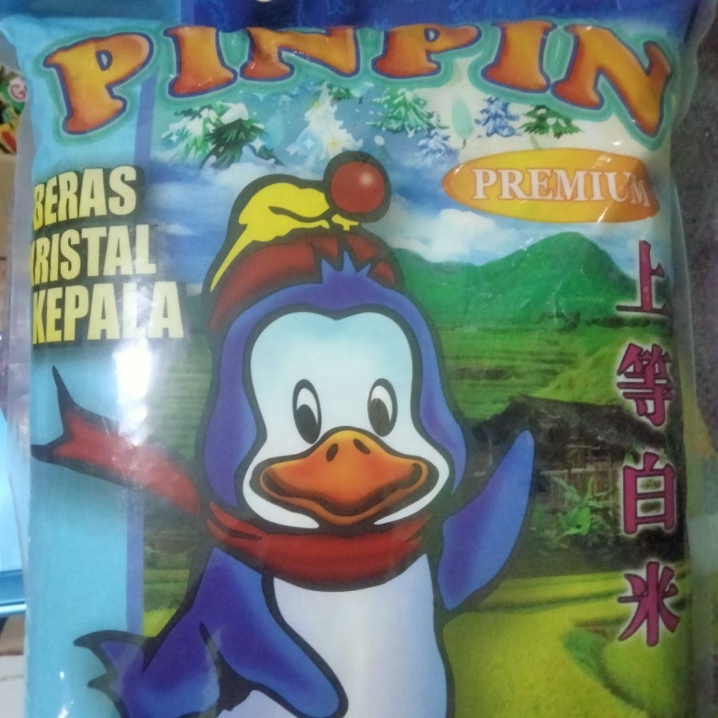 

beras pin pin kemasan 5kg. beras wangi, beras premium