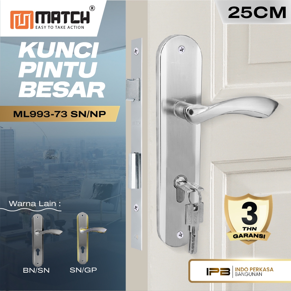 Match Kunci Pintu Rumah Match I Set Kunci Pintu Kamar Size Besar 25cm I Gagang Pintu Rumah Besar