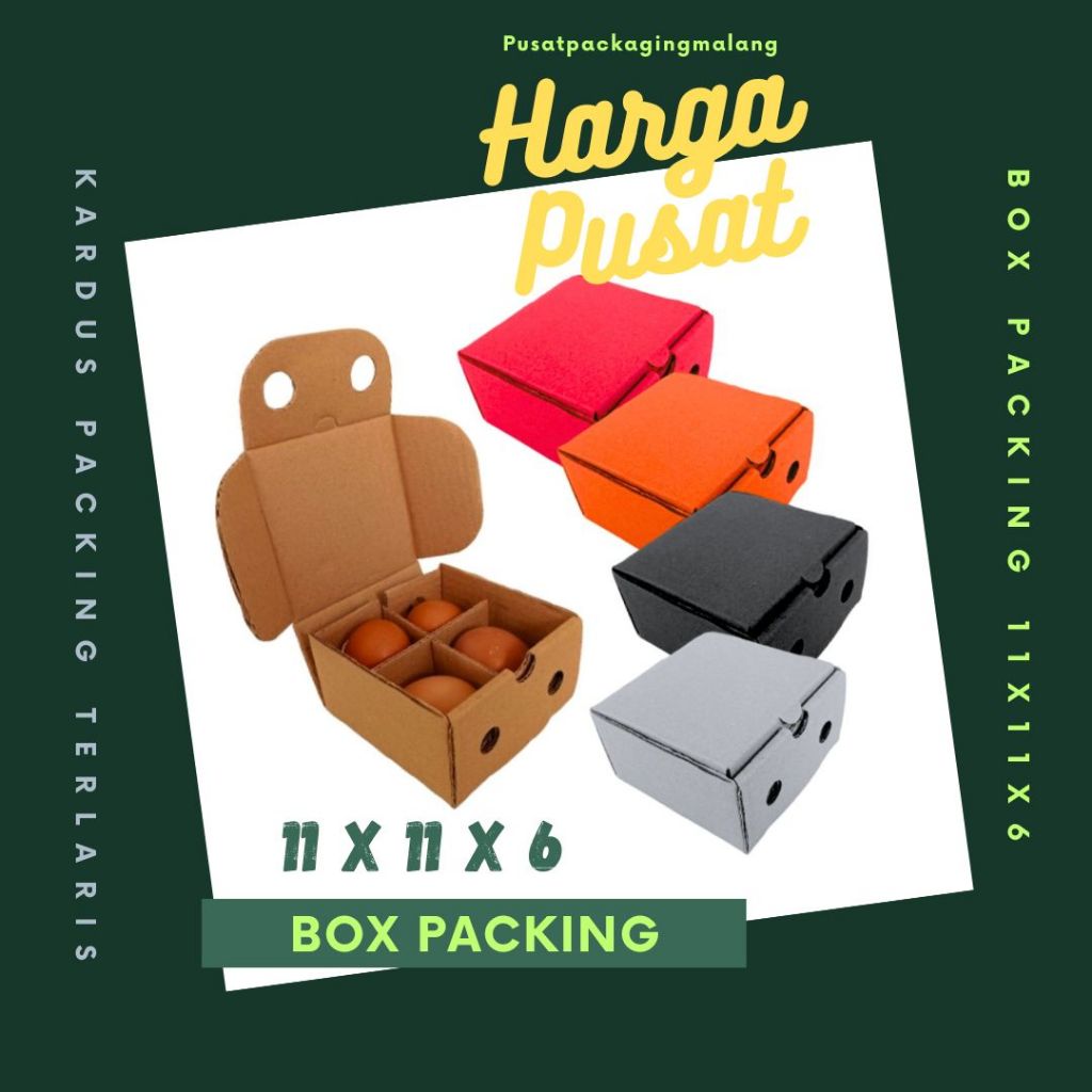 

Kardus 11x11x6 LD Box telur 11x11x6 LD Dus Telur Isi 4 11x11x6 LD Endog Asin Tray Pusat Packaging