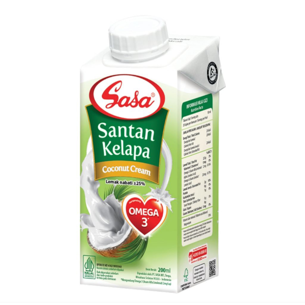 

Sasa Santan Kelapa Cair Coconut Cream 200ml