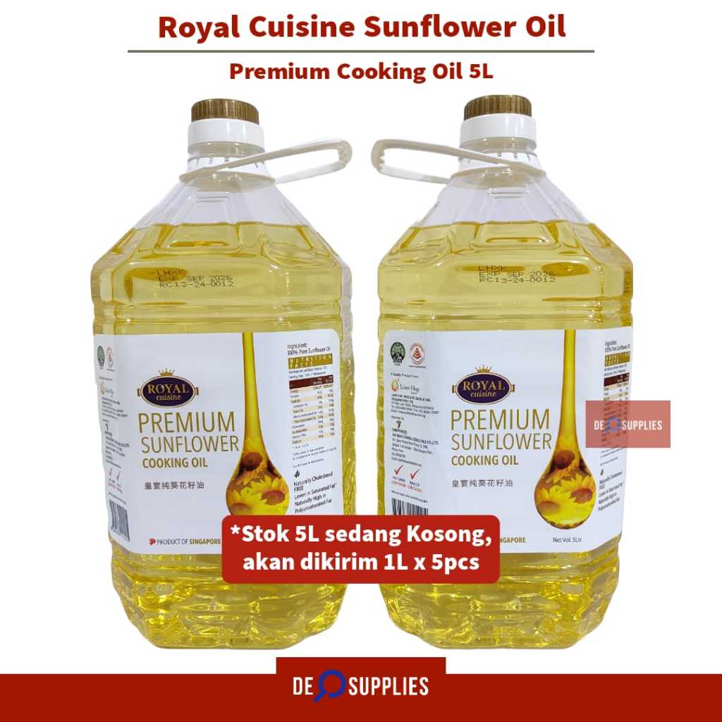 

Royal Cuisine Sunflower Oil 5L - Minyak Bunga Matahari Premium Sunora