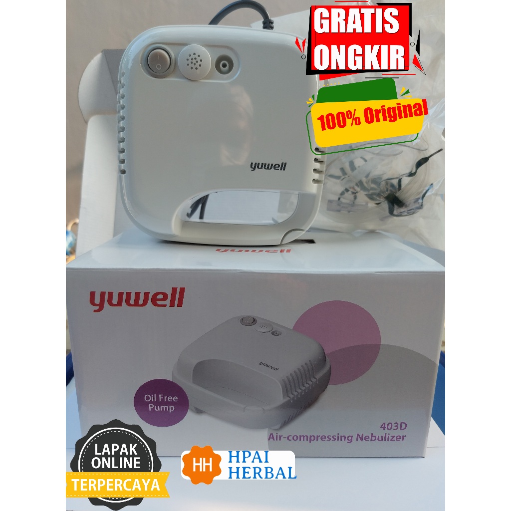 YUWELL Nebulizer Compressor Alat Uap Bayi Anak Dewasa Terapi Pernafasan Batuk Pilek